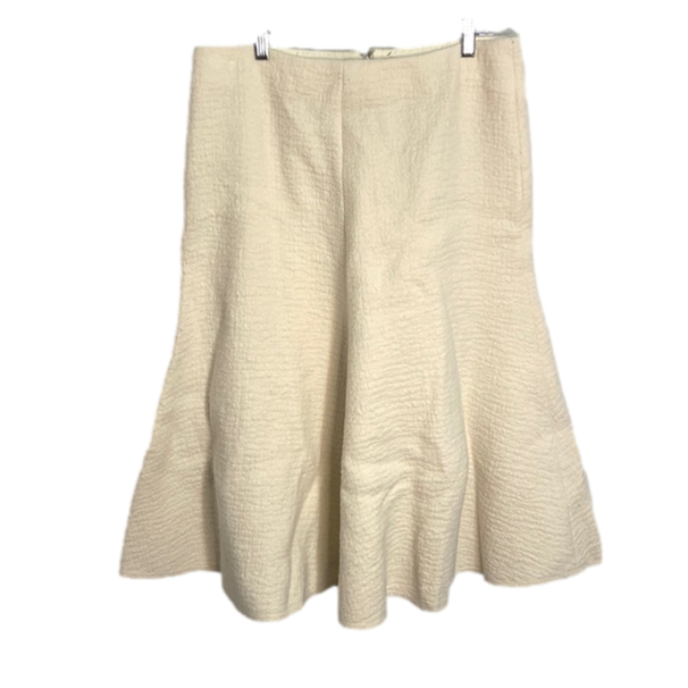 Chloe - $1,950 VIRGIN WOOL "FLARED" MIDI SKIRT (2021 GABRIELA HEARST!!) FR42